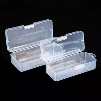 S/M/L Прямоугольный Многоцелевой Портативный Прозрачный Пылезащитный Пластиковый Ящик Для Хранения Кистей Для Макияжа Пластиковый Ящик Для Кистей С Пряжкой L