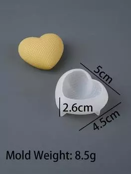 S/M/L Сетка Сердце Силиконовая форма свечи ручной работы 3D Love Shape Ароматические принадлежности для мыла Форма DIY Подарок на День святого Валентина