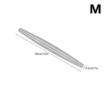 S/M/L Скалка из нержавеющей стали Кухонная утварь Ролик для теста Выпечка Пицца Лапша Печенье Пельмени Приготовление Антипригарный инструмент для выпечки M