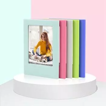 С магнитным держателем для детских художественных фотографий, простая в использовании вертикальная настольная фоторамка светло-розовый