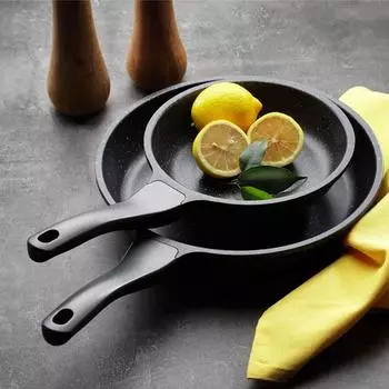 s Набор из 2 огнеупорных антипригарных гранитных литейных сковородок