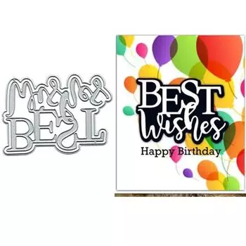 С наилучшими пожеланиями DIY Металлические тисненые углеродистые стальные штампы для резки One Size серебряный