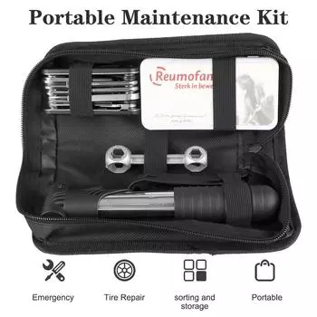 С насосом велосипедный дорожный велосипед ремонтный комплект шиномонтажный инструмент уличный велосипедный ремонтный комплект сумка многофункциональный