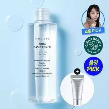 S-Nature Aqua Oasis Тонер 300 мл специальный (+ 30 мл увлажняющего крема)