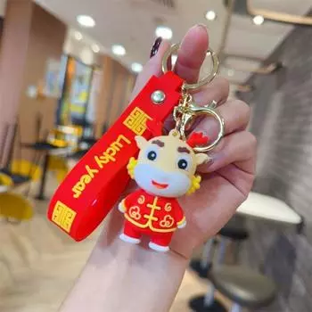 С Новым 2024 годом, новогодний брелок с драконом, брелок с зодиаком, китайский дракон, новогодние подарки style 2