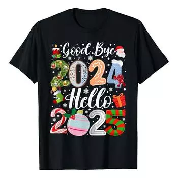 С Новым годом 2025, футболка с 3D-принтом, повседневная модная футболка с уникальным узором, веселый рождественский фестиваль, модная популярная футболка S