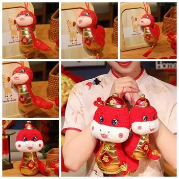 С Новым годом, богатство, год змеи, талисман, игрушка, китайский стиль, кукла, змея, плюшевые игрушки для девочек 16cm-style 5