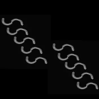 S-образная разделительная лигатура для полости рта, эластичные разделители, круговое резиновое кольцо, 10 палочек, прозрачные