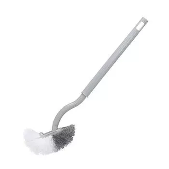 S-образная туалетная щетка с отверстием для подвешивания, экономящая место, многофункциональная щетка для чистки ванной комнаты серый