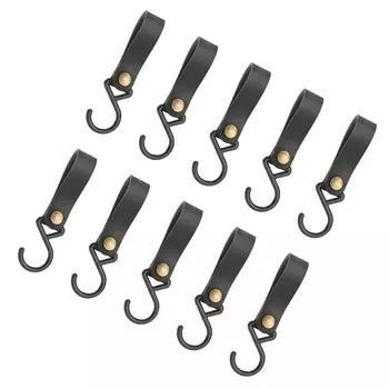 S-образные крючки из искусственной кожи 125x33 мм, удобные многофункциональные для подвешивания одежды и сумок, водонепроницаемый крючок для белья 2