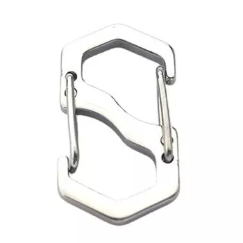 S-образный карабин-брелок Альпинизм Скалолазание Нержавеющая сталь Быстрая подвеска Безопасный карабин-клипса Открытый держатель для ключей Клипса A разноцветный