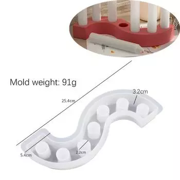 S-образный подсвечник из бетона, силиконовая форма, подставка для свечей своими руками, ваза, кронштейн, литейная форма, гипсовая форма для домашнего декора