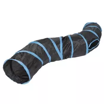 S-образный туннель для кошек, устойчивый к разрывам, складной, с 4 отверстиями для щенков и котят