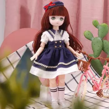 с одеждой 30 см аниме Bjd кукла одевается шарнирная кукла одевающаяся кукла 1/6 Bjd куклы девочки подарки DM-7