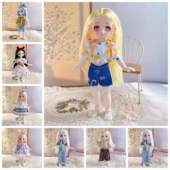 с одеждой BJD кукла 3D глаза съемные суставы кукла имитация глаз шарнир кукла подарок на день рождения 11