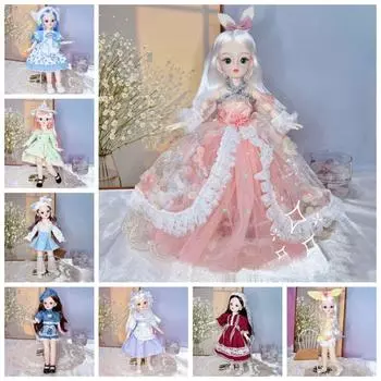 с одеждой куклы BJD 3D глаза съемные суставы кукла имитация глаз шарнир кукла подарок на день рождения S