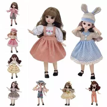 с одеждой обувью 30 см Bjd кукла карие глаза кукла девочка игрушка DIY игрушка платье для девочки куклы детские игрушки 12