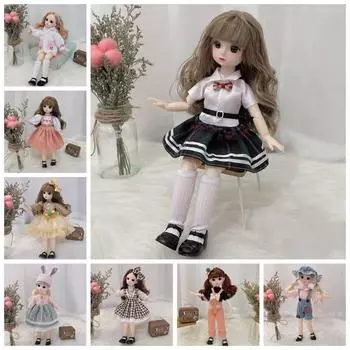 С одеждой, обувью, 30 см, кукла BJD, 12 подвижных шарниров, кукла, игрушка для девочек, платье для девочек, куклы, подарок для детей 05