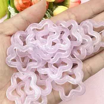 С отверстием DIY Бисер для ожерелья, сережек, акриловый материал для аксессуаров ручной работы, бусины для изготовления ювелирных изделий, 40 шт., 29,4 мм фиолетовый