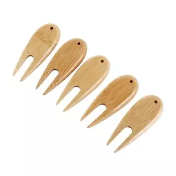 С отверстием для подвешивания вилка для гольфа инструменты для ремонта ямок для гольфа инструменты для гольфа на открытом воздухе вилка для мячей для гольфа 5pcs