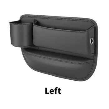 с отверстием для зарядного кабеля, боковой карман для хранения в щели, боковой карман для хранения на сиденье для аккуратного хранения в щели Black-Left