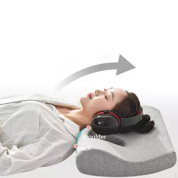 с отверстием, подушка для ушей, шейная подушка, дышащая боковая подушка для наушников, светло-серый