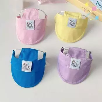 С отверстиями для ушей, солнцезащитная шляпа для кошек, регулируемые шлемы для собак, для маленьких и средних собак S синий