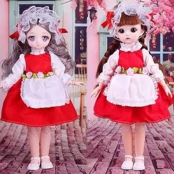 с париком макияж принцесса одеваются куклы BJD Высокий каблук принцесса макияж шарнирная кукла малыш style C