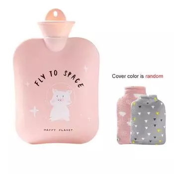 с плюшевым чехлом мультяшная свинья грелка для горячей воды наполненная водой грелка для рук бутылки для горячей воды зима