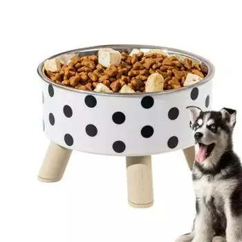 с подставкой из нержавеющей стали миска для кошек нескользящая миска для щенков для собак щенок B