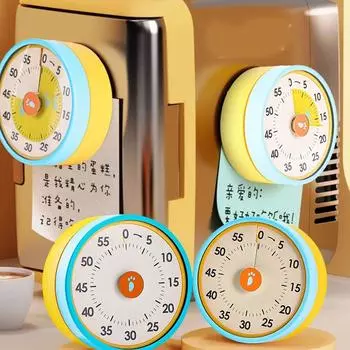 с подставкой Визуальный таймер 60-минутный кухонный таймер для приготовления пищи Мультяшный механический таймер для помещений Style6