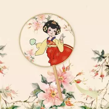 с подвеской веер с вышивкой ручной шелковый веер винтажный веер в китайском стиле домашний декор Style C