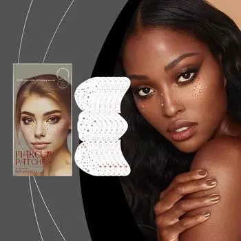 С помощью наклеек для макияжа Flash Makeup можно легко создать наклейки с веснушками, подчеркнуть красоту лица и сделать макияж более уверенным. красный