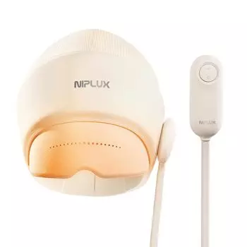 с помощью устройства для релаксации головы NIPLUX CHILLMET Eye Warmer Head Spa Hot Eye Mask Heat Pressure Chillmet Eye Beauty Head Care Перезаряжаемый практичный бежевый