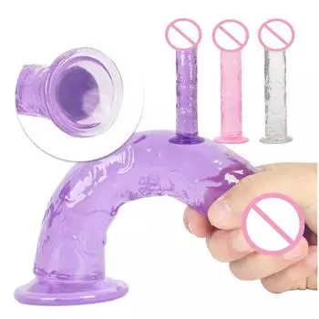 С прочной присоской без яйца стеклянный дилдо женское устройство для мастурбации дилдо взрослый секс секс-продукт Egg-Free Penis Pink Small