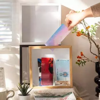 С прорезью в деревянной рамке, коробка для архива путешествий, приключений, квадратный штамп для билетов, письмо, хранилище фотографий на память чёрный