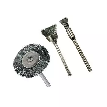 С проволочной щеткой 3 шт./комплект щеток для полировки и удаления ржавчины из нержавеющей стали