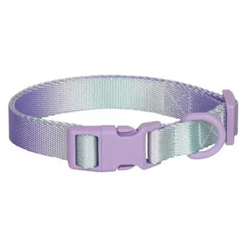 с пряжкой ошейник для собаки регулируемый ожерелье для питомца модные ошейники для питомцев малых средних крупных собак S зелёный/фиолетовый