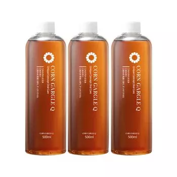 с яблоком Ополаскиватель для полости рта большой емкости, тип бутылки 500 мл x 3 бутылки, около 4 с половиной месяцев CORNGARGLEQ профилактика дыхания неприятный запах изо рта кариес язвы