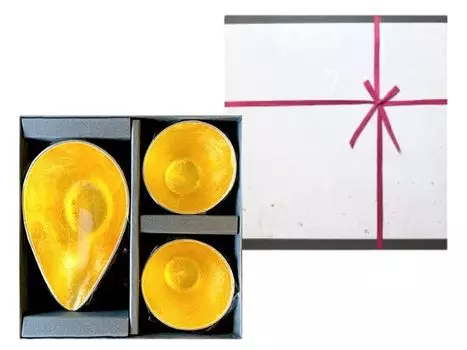 с японским катакучи Nousaku, небольшой золотой лист, набор из 2 чашек сусального золота [Упаковочная бумага] KSG1=GG2