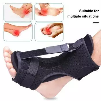 с регулируемым размером Улучшенная реабилитационная фиксированная поддержка стопы при боли в подошве фасции чёрный