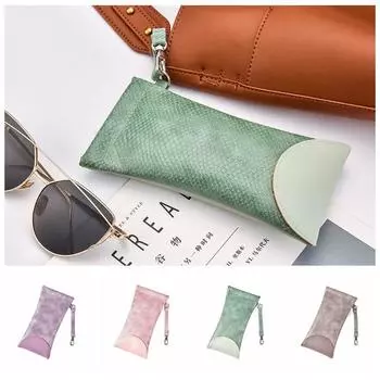 С ремешком для очков из искусственной кожи, сумка для очков, бархатная подкладка, держатель для очков, упаковка для ювелирных изделий фиолетовый