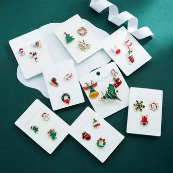 С Рождеством Христовым геометрический рождественский чулок, брошь в виде рождественской елки, комплект из 3 предметов, милая и игривая рождественская брошь