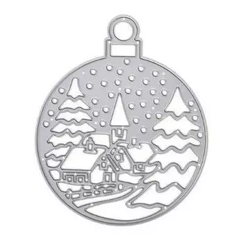 С Рождеством Христовым хрустальный дом, вырубные штампы, металлический трафарет, сделай сам, скрапбукинг, альбом, тиснение бумажной карты, ремесло, высечка, деревня