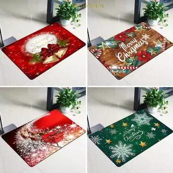 С Рождеством Христовым коврик для входа, коврик для кухни, ванной комнаты, нескользящий коврик для двери 40x60 см