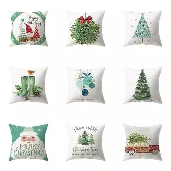 С Рождеством милый Санта-Клаус с принтом наволочка для дома, гостиной, украшения дивана, полиэстеровая подушка, наволочка 40X40CM