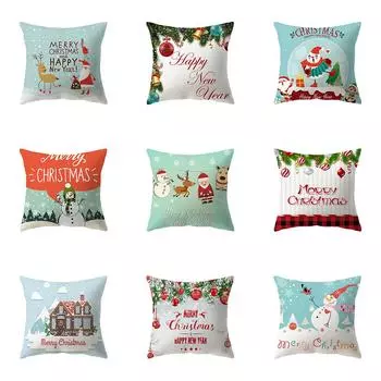 С Рождеством милый Санта-Клаус с принтом наволочка для дома, гостиной, украшения дивана, квадратная подушка, наволочка 40X40CM