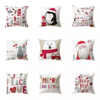 С Рождеством милый Санта-Клаус Снеговик с принтом наволочка для дома, гостиной, украшения дивана, подушка, наволочка 40X40CM