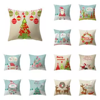 С Рождеством милый Санта-Лось с принтом наволочка для дома, гостиной, украшения дивана, квадратная подушка, наволочка 40X40CM