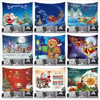 С Рождеством мультфильм Снеговик трансграничная поставка фабрика гобелен настенный 100x75cm